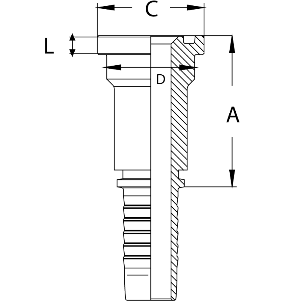 Фитинг DN 12 SFL 3/4 38.1