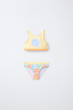 ZARA КОМПЛЕКТ БИКИНИ С ПРИНТОМ MAUI & SONS ®, РАЗНОЦВЕТНЫЙ