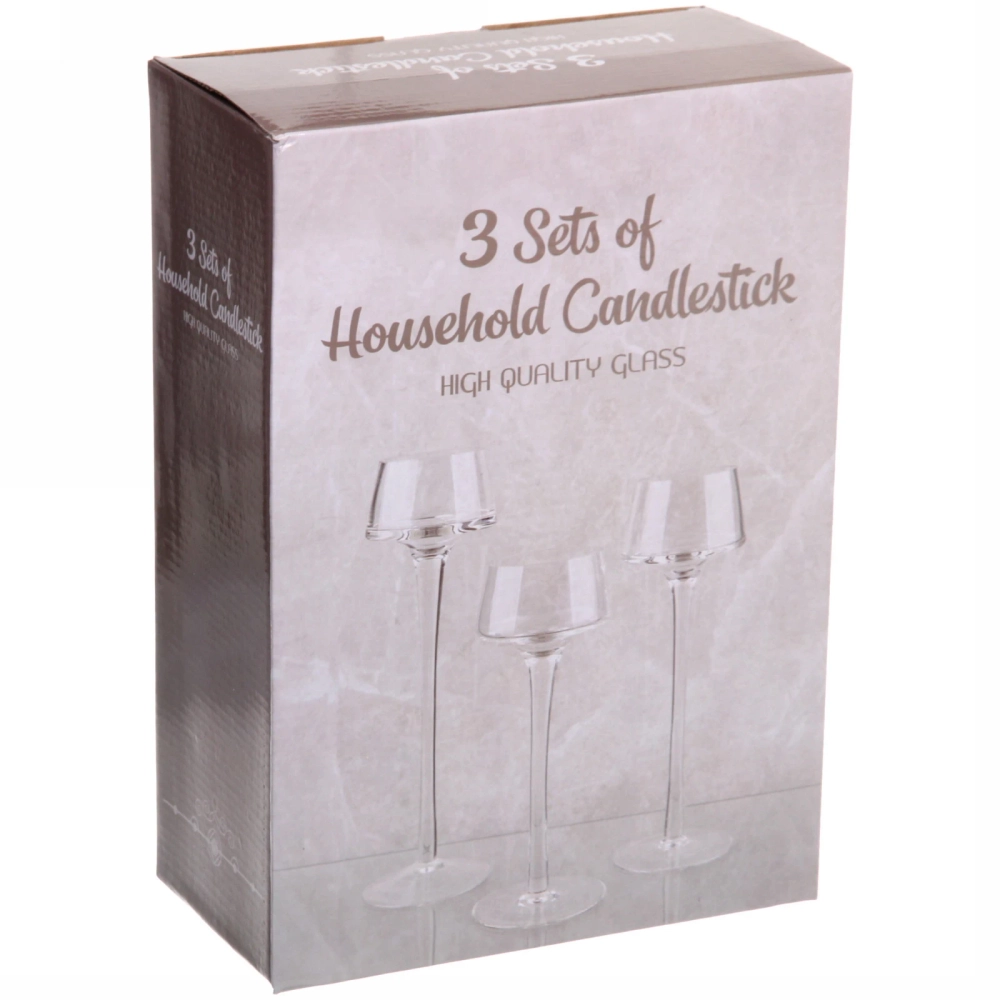 Подсвечники в наборе 3шт «Сrispy» 7,5*20,23,26см