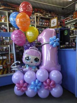 Композиция из шаров на годик №6