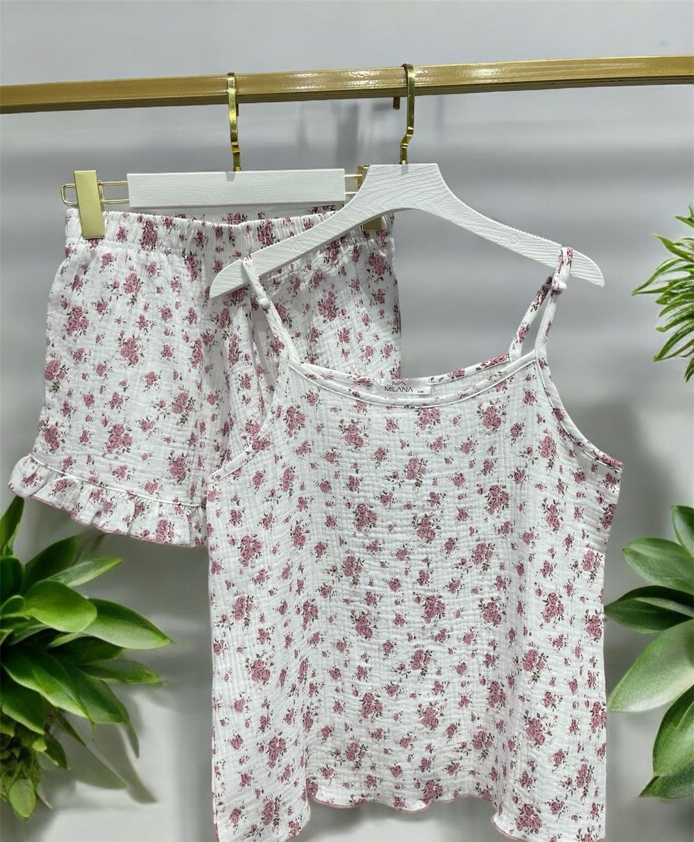 ДО Муслин Двойка Лямка Шорты Саммер