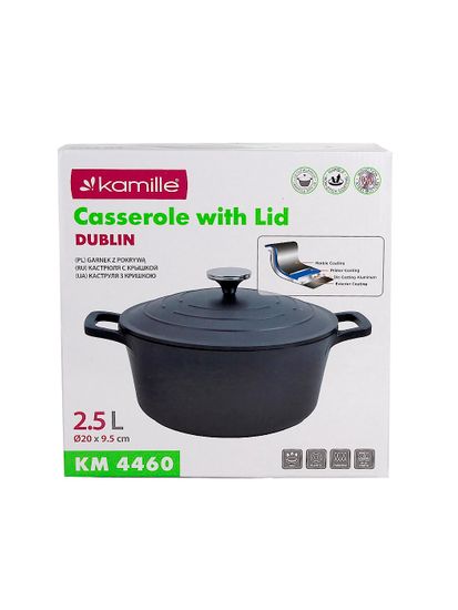 Кастрюля 2,5 л. Kamille KM 4460 серия DUBLIN из литого алюминия с антипригарным покрытием с крышкой