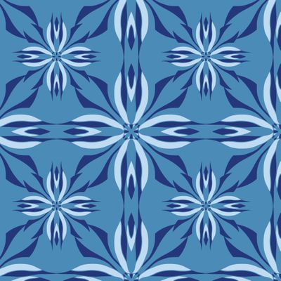 Марокканский мине-голубой узор