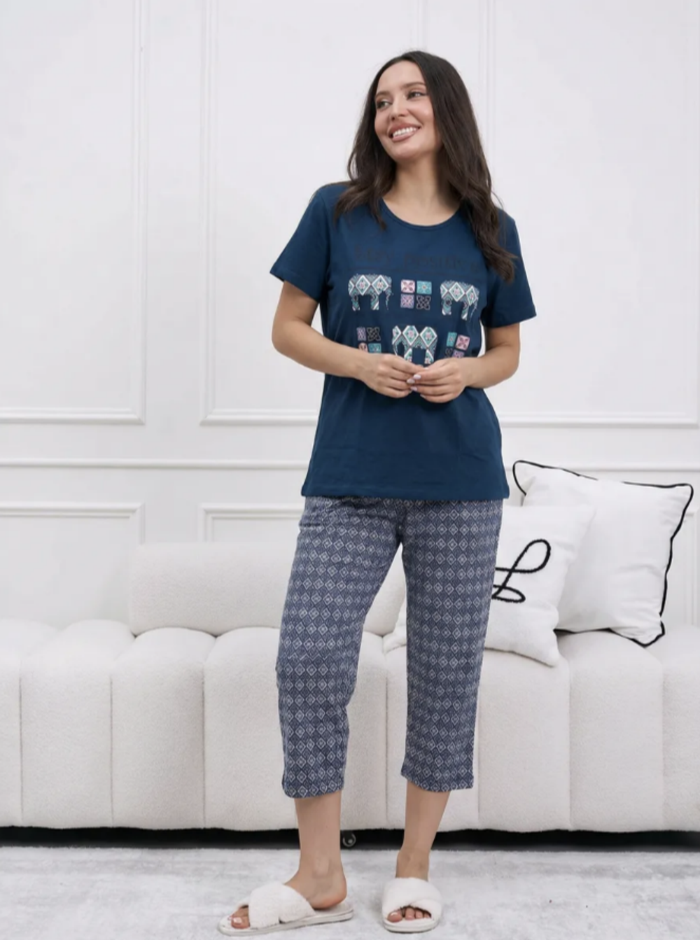 Пижама х/б бриджи+футболка УБФ0010