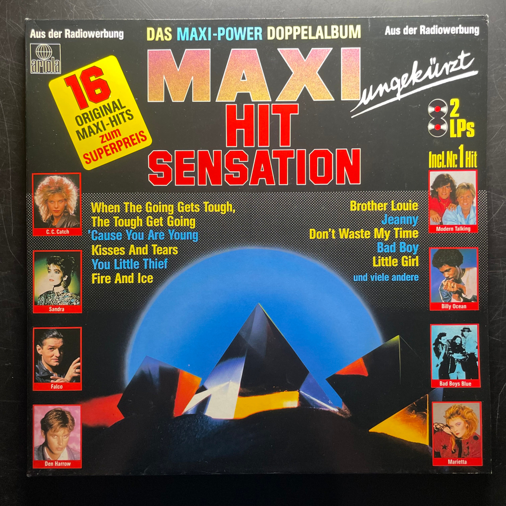 Сборник Maxi Hit Sensation - Das Maxi Power Doppelalbum 2LP (Европа 1986г.)