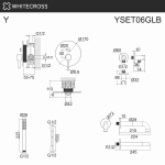 Смеситель для ванны WhiteCross Y YSET06GLB матовое золото