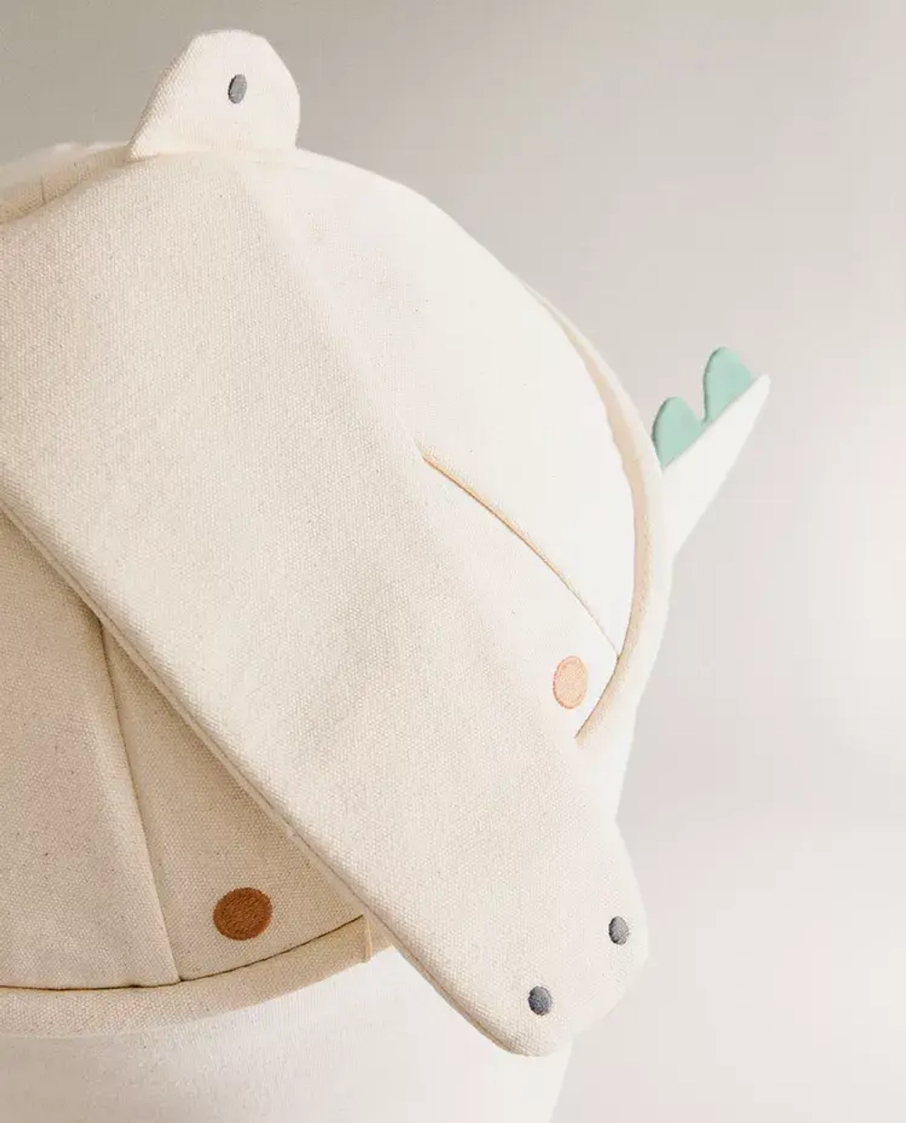 ZARA HOME ХЛОПКОВАЯ КОРЗИНА ДЛЯ ХРАНЕНИЯ ДЕТСКИХ ИГРУШЕК, СВЕТЛО-БЕЖЕВЫЙ