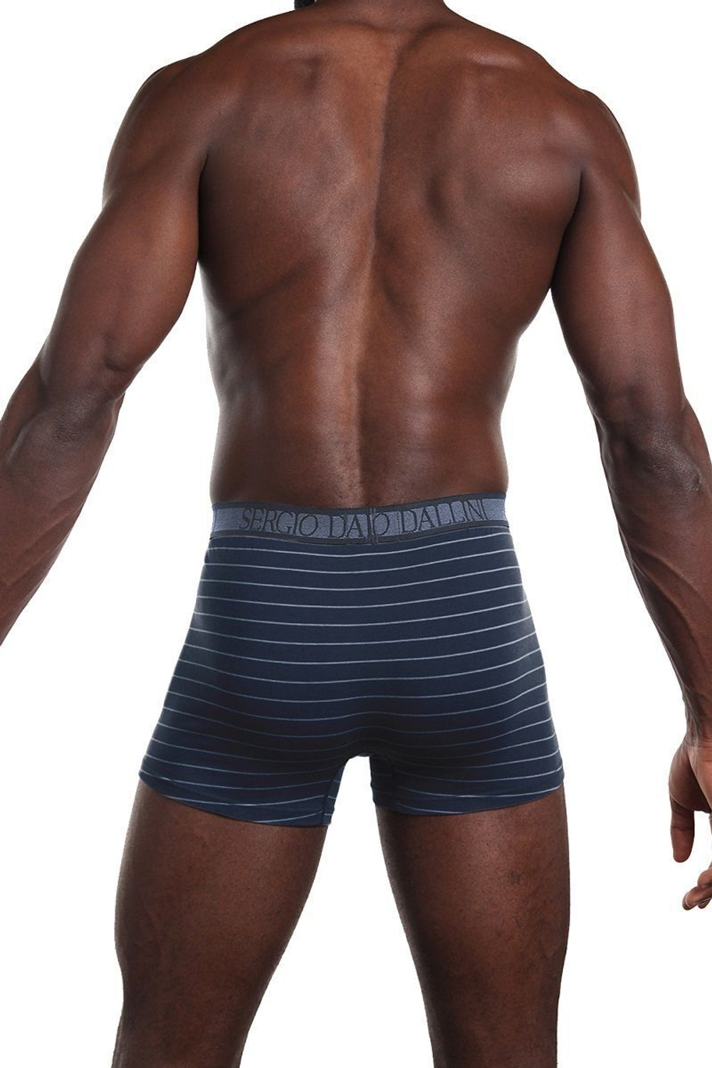 Трусы-боксеры из высококачественного хлопка (Размер: M) (Цвет: серый с белым)