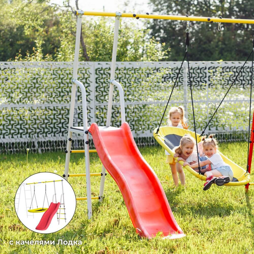 Дополнительный комплект с горкой к дачному комплексу ROMANA *только для высоты балки качелей 2050 мм.