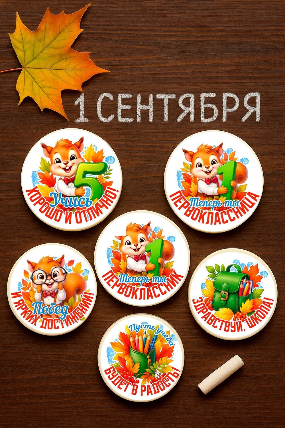 Медалька из шоколадной глазури (1 сентября)