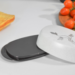 Масленка "Basilic", цвет белый мрамор