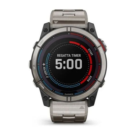 Garmin QUATIX 7X Sapphire Solar титановый с серебристым титановым браслетом