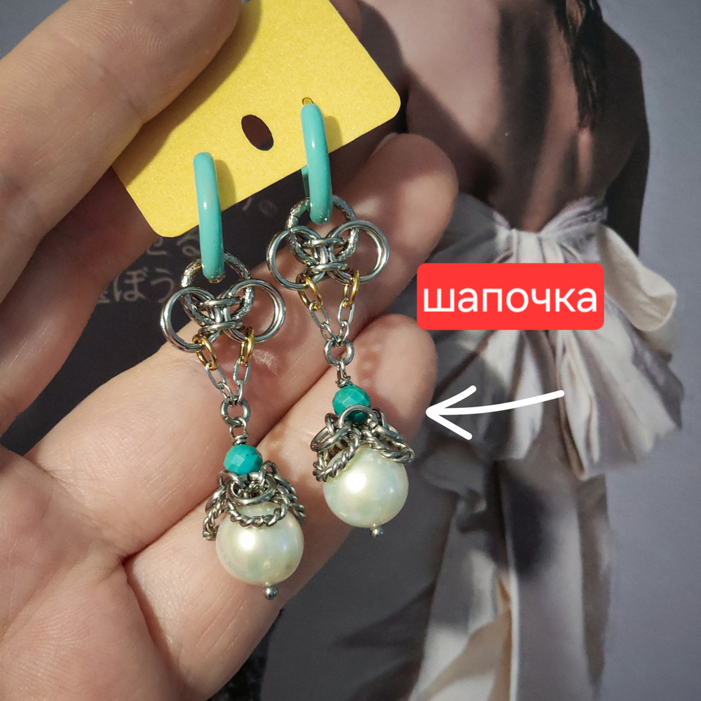 Набор материалов для элементов ажурные коннектор и шапочка, кольчужное плетение МК