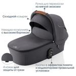 Коляска 4 в 1 Britax Roemer Smile 5Z и автокресло Baby-Safe Core Frost Grey + база Baby-Safe Core Midnight Grey