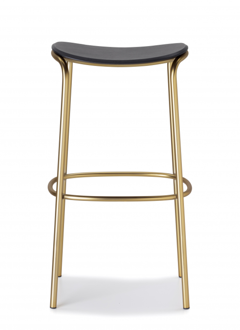 Табурет деревянный барный Scab Design Trick Wood, матовое золото, черный дуб