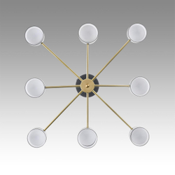 8240/8C COMFI LN26 239 черный/латунь, металл/акрил Люстра потолочная LED GX53 8*7W 220V LANIKA