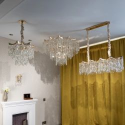 Citilux Моника CL308262 Люстра хрустальная подвесная Золото