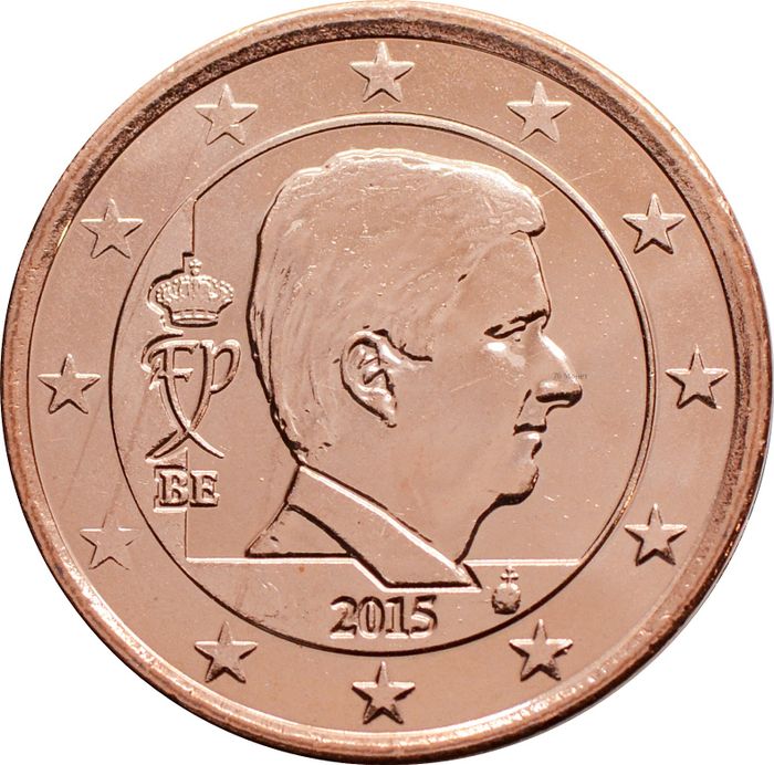 2 евроцента 2015 Бельгия (2 euro cent)