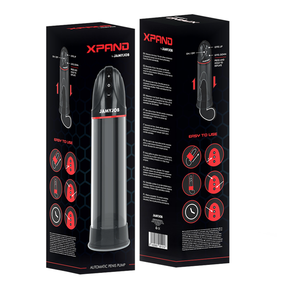 Автоматическая помпа 30см с функцией всасывания JamyJob Xpand Automatic Penis Pump
