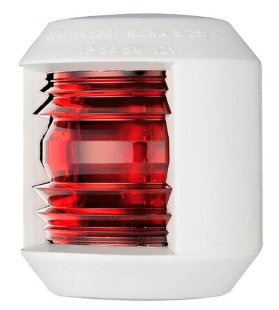 Красный бортовой навигационный огонь в белом корпусе. (10005086)