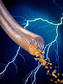 Воздуховод шланг рукав полиуретановый 60 мм армированный проволокой шланг 3 м для аспирации стружкоотсоса и вытяжки с утолщенной стенкой