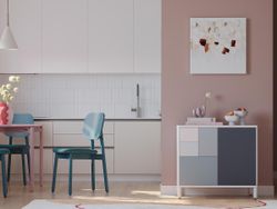 Стул Saga, рогожка, сине-зеленый