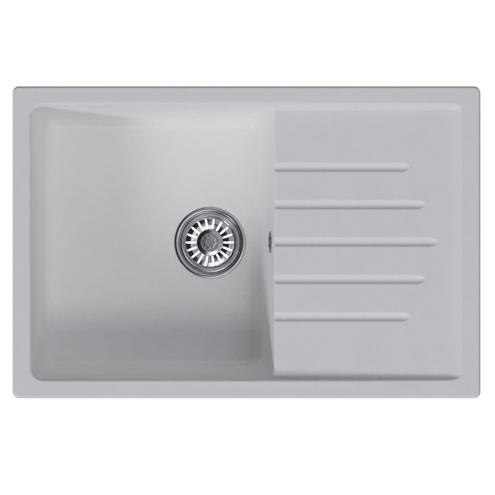 Мойка ML-GM19 КОМФОРТ с крылом, ультра-белая (341), 750*500*200мм