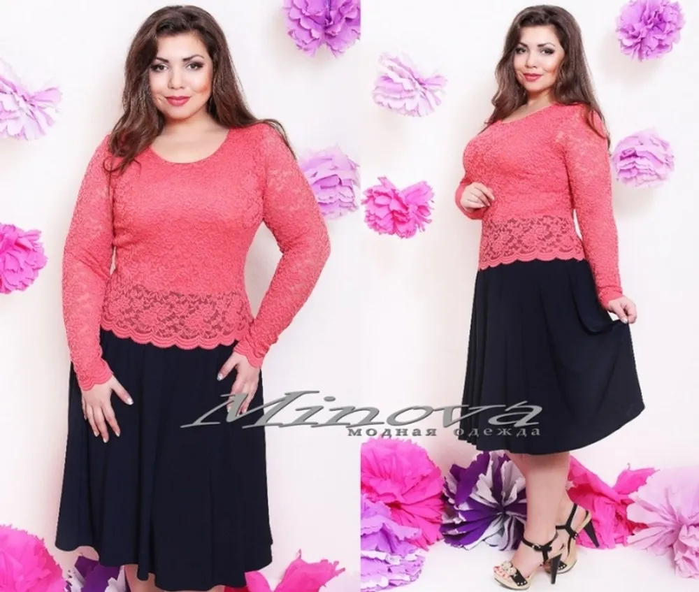 Платье 0032-коралл Minova