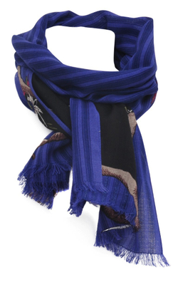 Шарф шерстяной 50x170 Petrusse Helene Indigo  детали