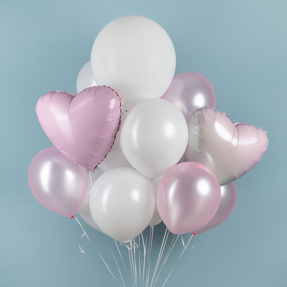 Шар (12''/30 см) Розовый, металлик, 100 шт.