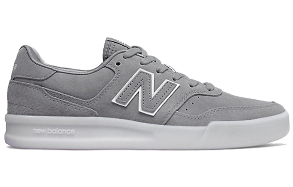 New Balance NB 300 v2 series suede round toe lace-up non-slip low-top sneakers women's gray