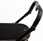 Детская коляска Peppy Tecla 3 в 1 с автокреслом Rise Milk Shadow Black Chrome Edition (Черный)