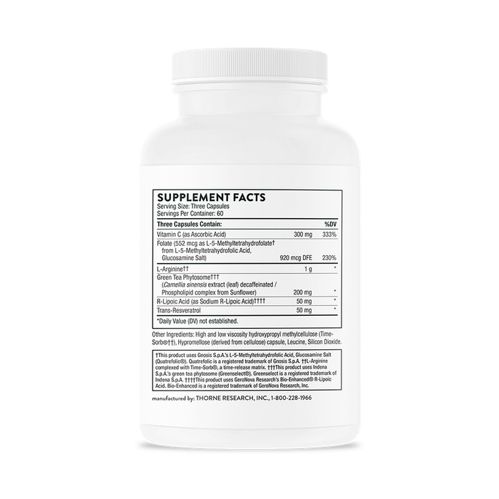 L-Аргинин плюс, L-Arginine Plus, Thorne Research, 180 капсул 2