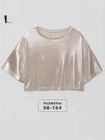 Футболка детская праздничная укороченная