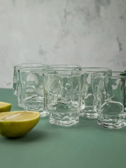 Набор изогнутых шотов для виски, 60 мл, 6 шт. прозрачные
