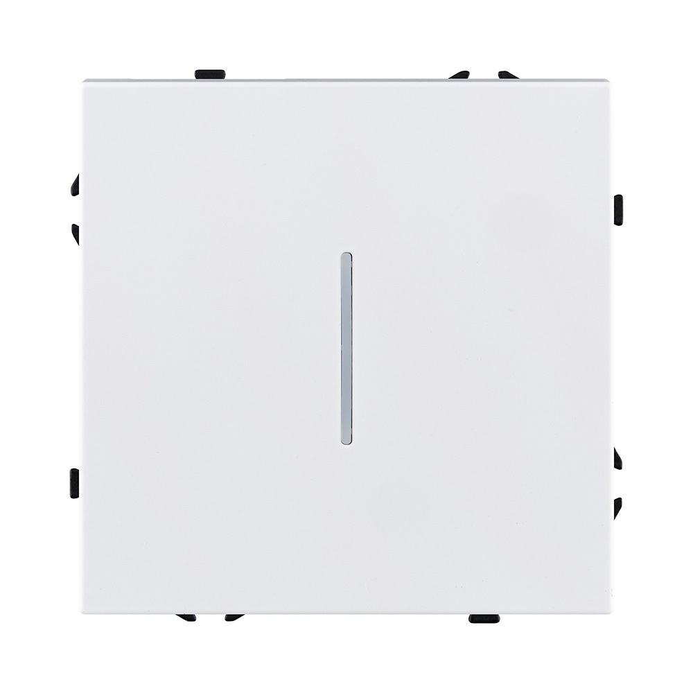 Выключатель 1-клавишный 10А/250В с LED подсветкой, белый матовый Kollinger Eclipse EC-007WH