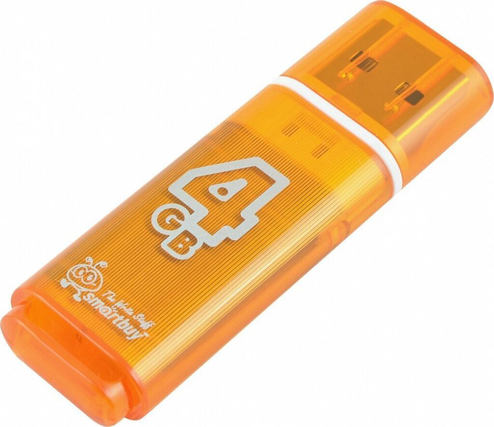 Флеш-драйв 4 GB USB 2.0 Smartbuy Glossy series Orange