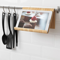 IKEA VIVALLA  (ИКЕА ВИВАЛЛА)  -  Подставка для планшета, бамбуковый шпон, 26x17 см