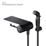 Смеситель TouchReel, монтируемый в стену с гигиеническим душем и полкой AM.PM X-Joy F0H85A822