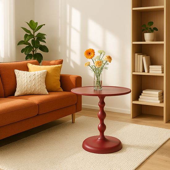 Столик кофейный fluid, D59 см, жженый оранжевый