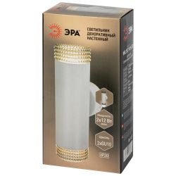 Светильник настенный ЭРА WL50 WH/BK 2*GU10 2*12Вт IP20 белый, черный | Настенная подсветка