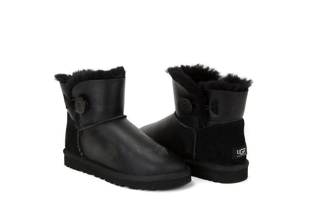 UGG Mini Bailey Button Metallic Black