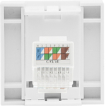Розетка DEC RJ45 UTP кат.5e,  2мод.,  бел. (45х45мм),  серия (тип) DEC