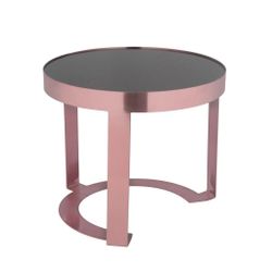 Подставка фуршетная стойка d 26 см h23 см круглая Copper металл + блюдо черное акрил P.L. Hotelware