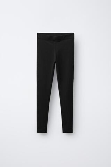 ZARA НАБОР ИЗ ДВУХ БАЗОВЫХ ЛЕГГИНСОВ, ЧЕРНЫЙ