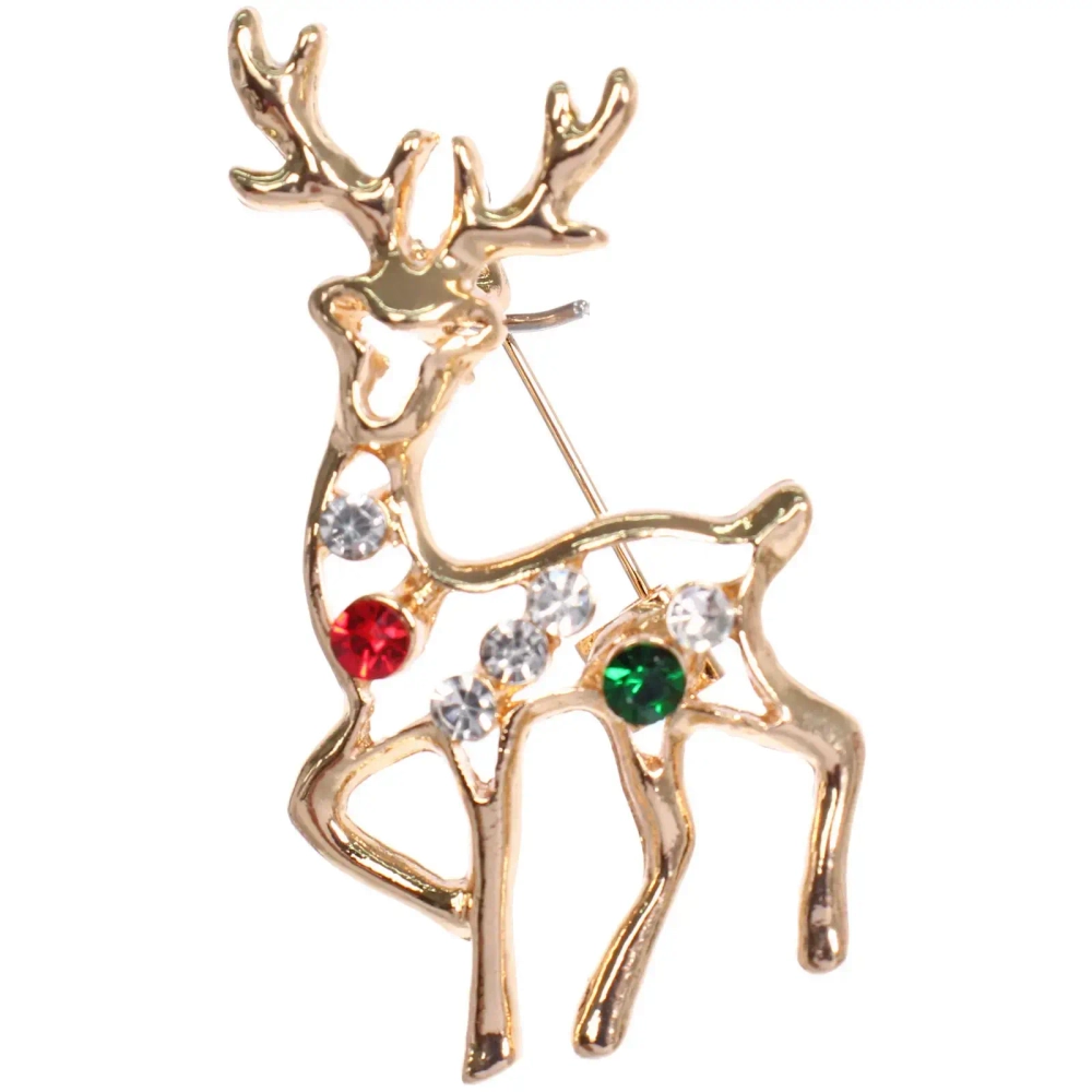Брошь новогодняя «Gold Podarok - Северный оленёнок», см