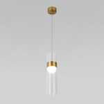 Подвесной светильник Eurosvet Lumen 50244/1 LED латунь/прозрачный