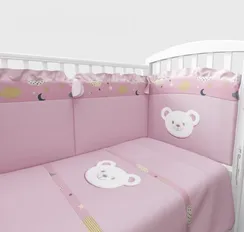 Набор в кровать для новорожденных Lollycottons Deni, Розовый