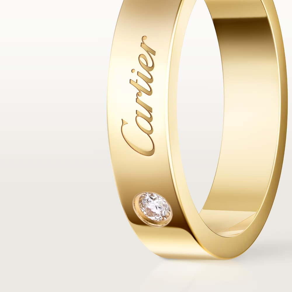 Обручальное кольцо Cartier с бриллиантом