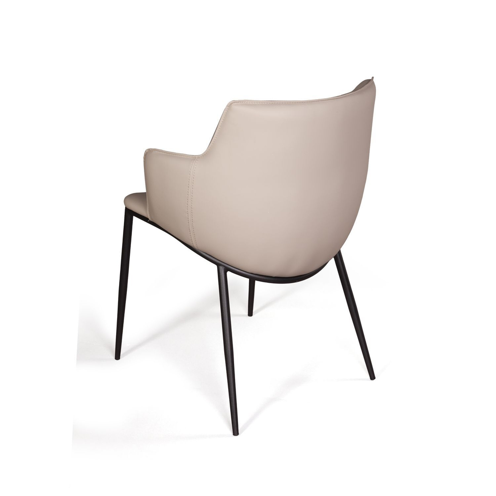 Стул с подлокотниками Sofia, экокожа soft-touch, серый